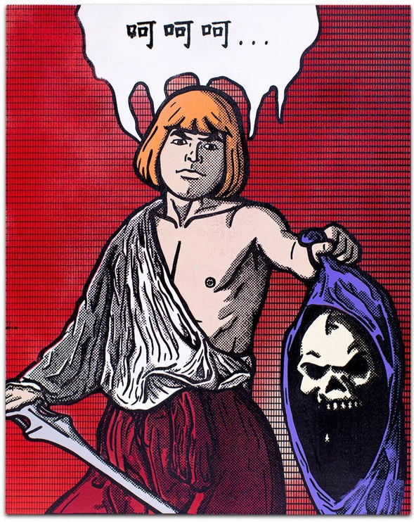 He-Man with The Skull of Skeletor from the Masters of Universe is a pastiche to 
